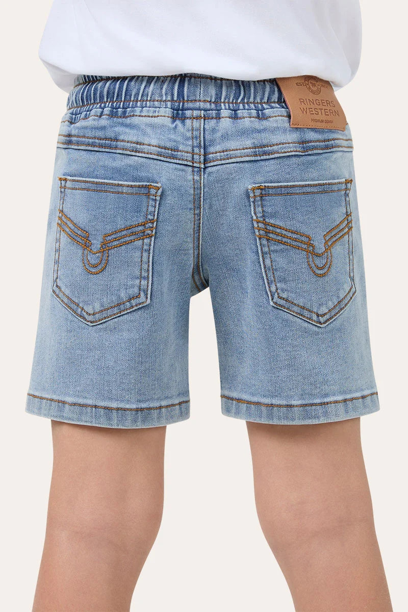 Ringers Western Rustler Boy Kids Relaxed Fit Shorts - Light Blue