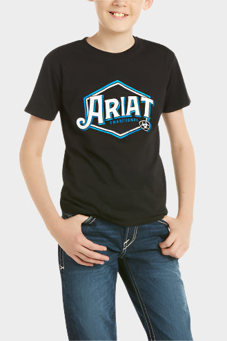 Ariat Boys Untamable Short Sleeve T-Shirt - Black