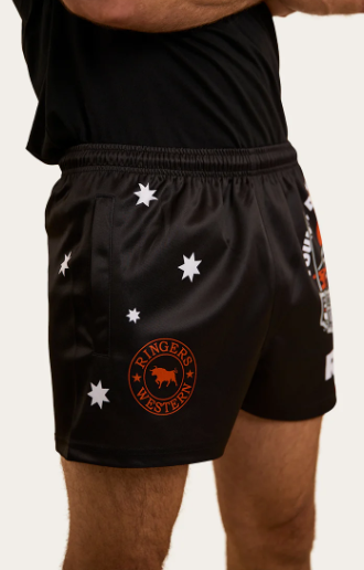 Ringers Western Young and Dumb Footy Short - Black / Orange