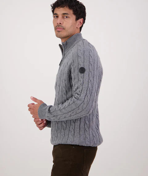 Swanndri Men's Doncaster V2 Zip Cable Knit