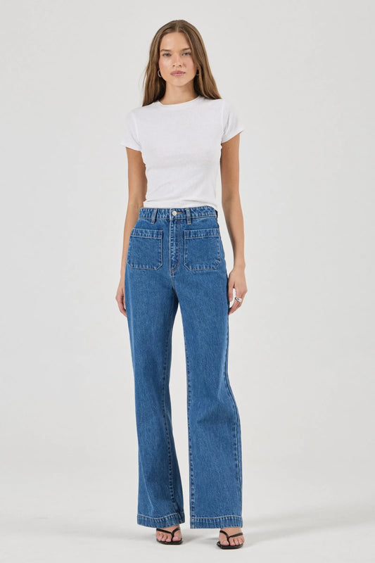 Rolla's Women's Sailor Jean Long - Ashley Blue