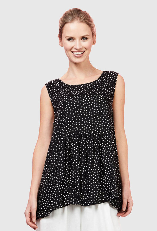 Saints the Label - Simple Pleasures Tank (Black White Spot) H17123