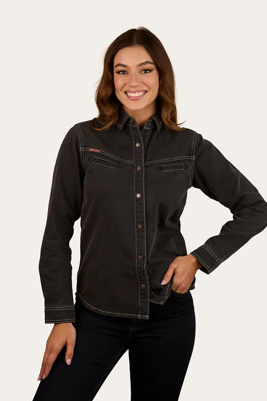 Ringers Western Sarina Womens Shirt - Washed Black