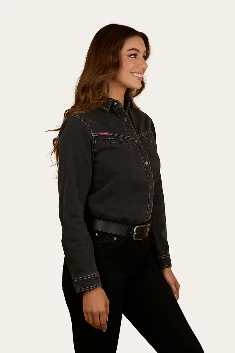 Ringers Western Sarina Womens Shirt - Washed Black