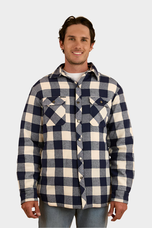 Ringers Western Mens Sawyer Sherpa Flannel - Navy