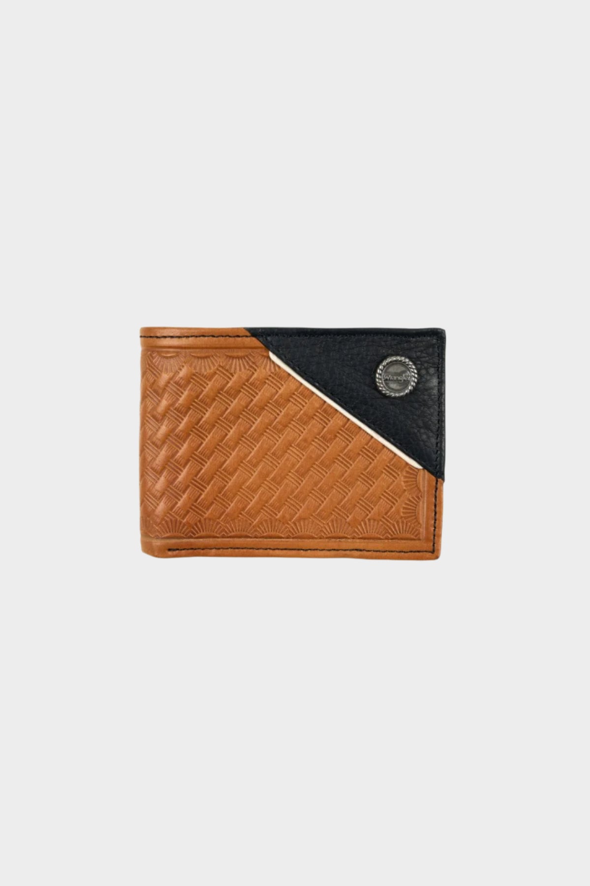 Wrangler Mens Sawyer Wallet - TAN/BLACK