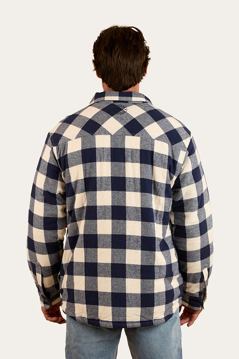 Ringers Western Mens Sawyer Sherpa Flannel - Navy