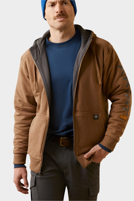 Ariat Mens Rebar All-Weather Full Zip Hoodie