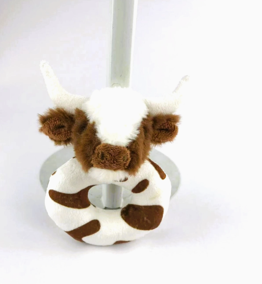 Jomanda Texas Longhorn Highland Cow Baby Plush Rattle 10cm