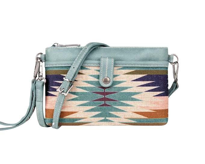 Wrangler Aztec Print Crossbody Clutch