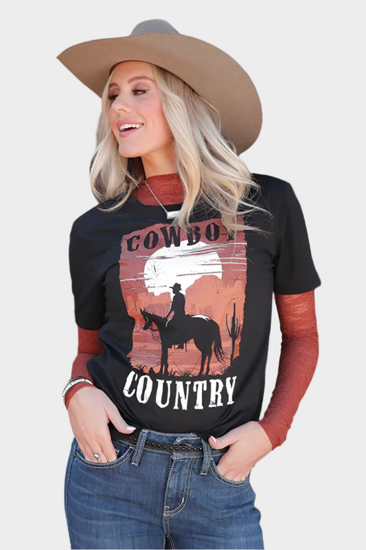 Cinch Women's Black Cruel Girl Cowboy Country T-Shirt