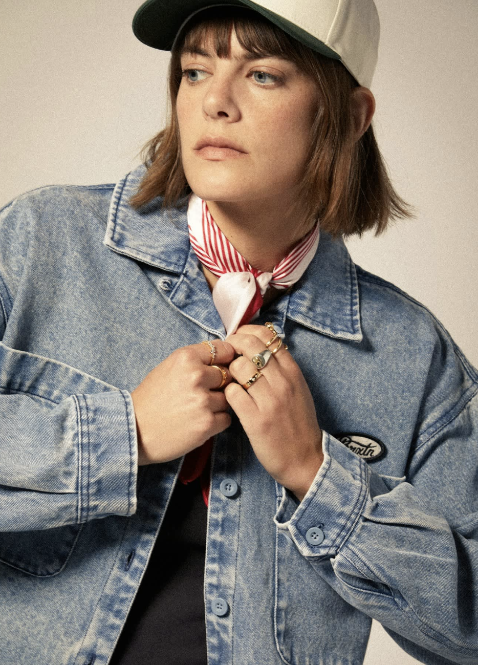 Brixton Women's Utopia L/S Overshirt - Denim