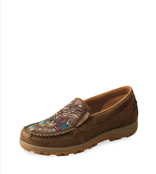 TWISTED X WOMENS SKULL PRINT CELLSTRETCH MOCS