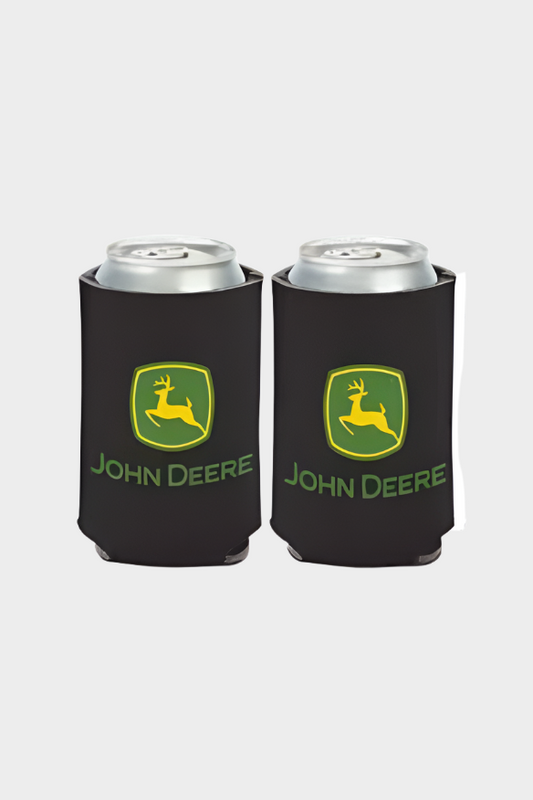 John Deere Can Cooler - Logo Black