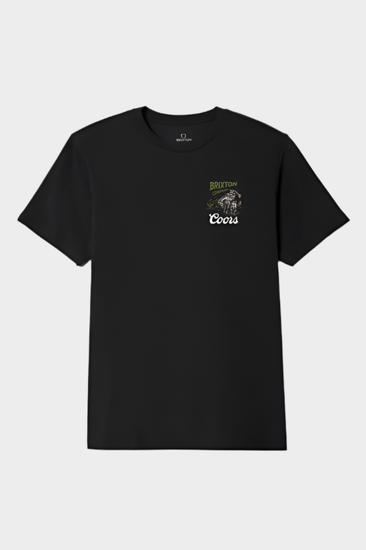 Brixton Mens Coors Canyon S/S Standard T-Shirt - Black