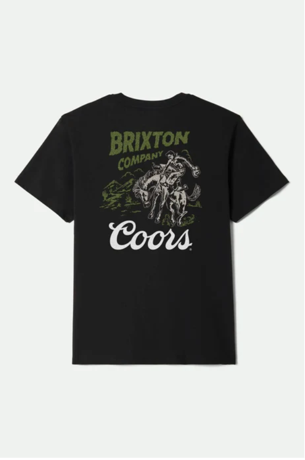 Brixton Mens Coors Canyon S/S Standard T-Shirt - Black