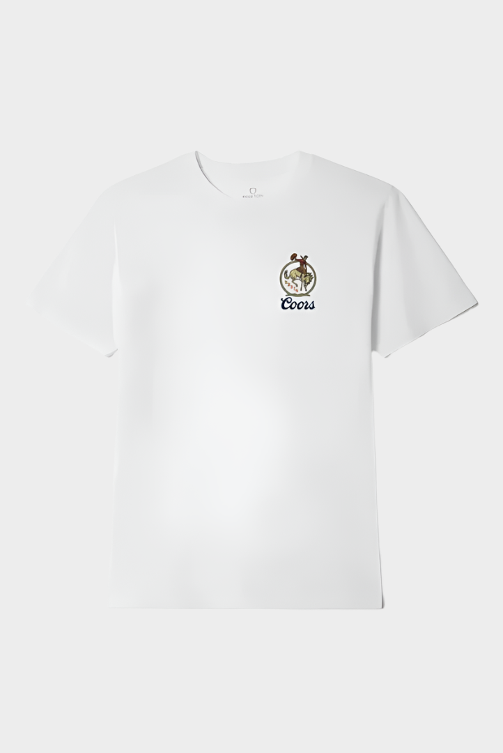 Brixton Mens Coors Omaha S/S Standard T-Shirt - White