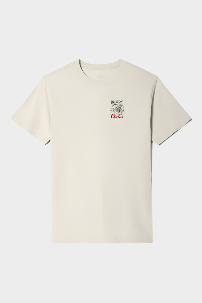 Brixton Mens Coors Canyon S/S Standard T-Shirt - Cream