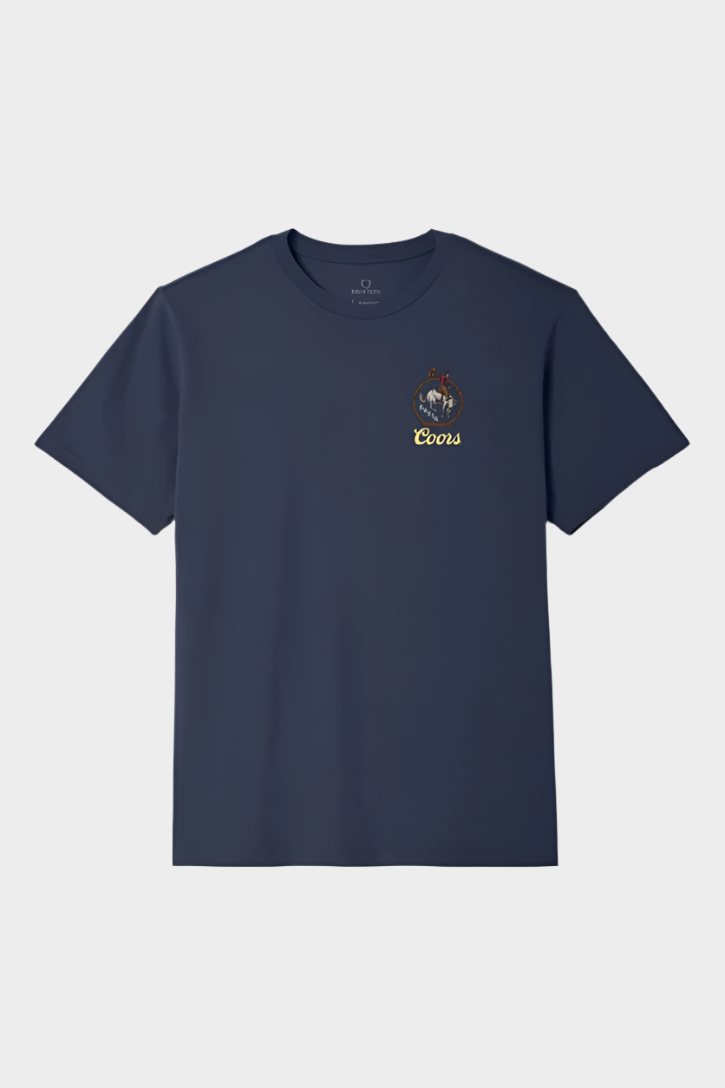 Brixton Mens Coors Omaha S/S Standard T-Shirt - Navy