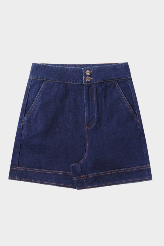 Outback Supply Co - Grevillea High-Waist Denim Shorts - Denim