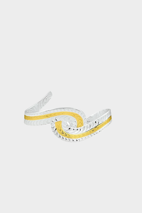 MONTANA SILVERSMITHS Wanderer Kaleidescope Two Tone Cuff Bracelet
