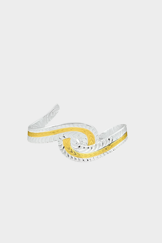 MONTANA SILVERSMITHS Wanderer Kaleidescope Two Tone Cuff Bracelet