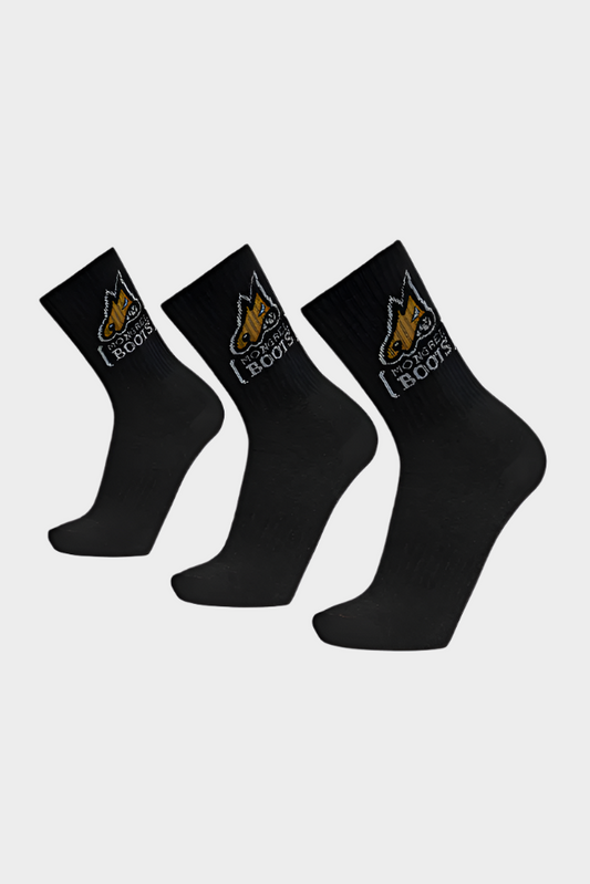 Mongrel 3pk Black Bamboo Socks - Size 5-11