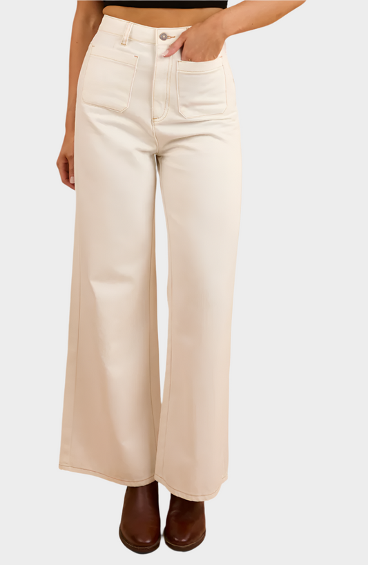 Ringers Western Milani Womens Wide Leg Pant - Off White