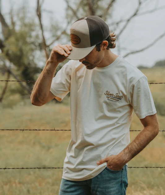 Silver Spur Men's Road Runner Ecru Tee