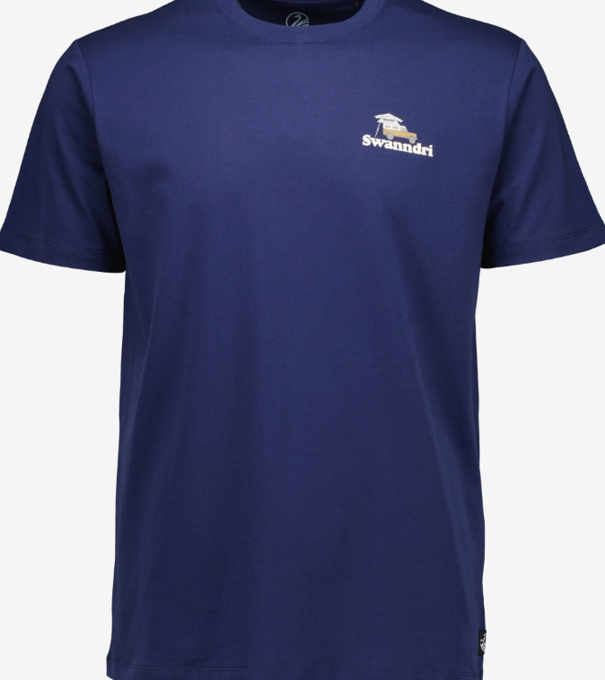 Mens Swanndri Pop Top Printed T Shirt (Navy/Light Taupe) (CLEARANCE)