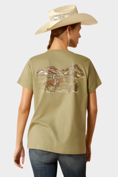 Ariat Women's Desert Scene T-Shirt - Oil Green