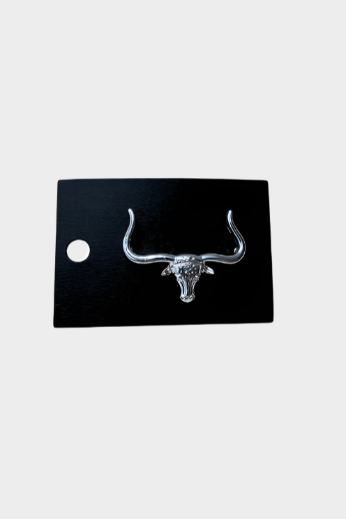 Austin Accent Hat Pin Longhorn Small Silver