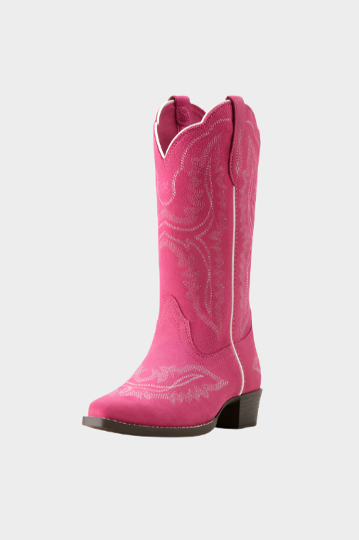 Ariat Youth Casanova Western Boot - Haute Pink Suede