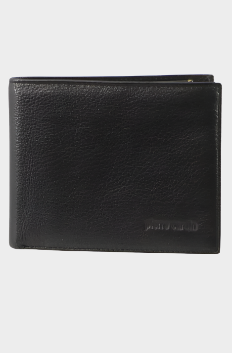 PIERRE CARDIN ITALIAN LEATHER MEN'S WALLET/CARD HOLDER - BLACK