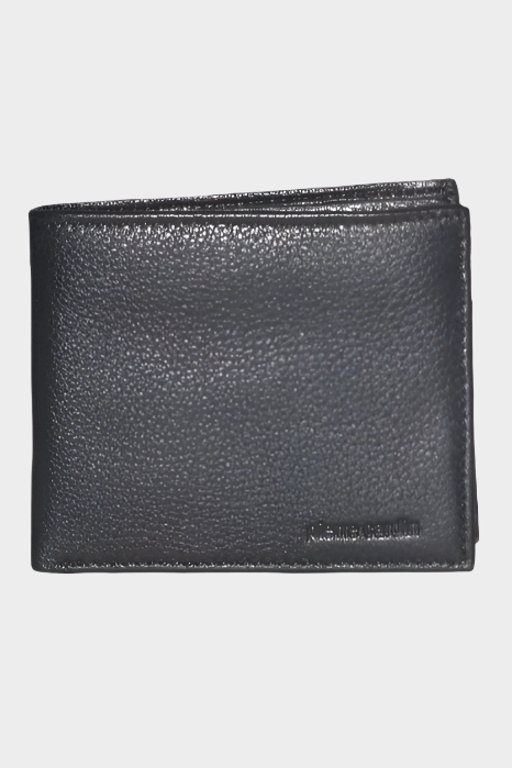 PIERRE CARDIN ITALIAN LEATHER BI-FOLD MEN'S WALLET - BLACK