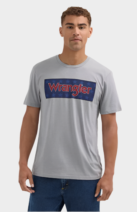 Wrangler Men's  Kabel Logo T-Shirt - Ultimate Gray Heather