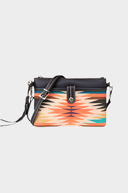 Wrangler Aztec Print Crossbody Clutch