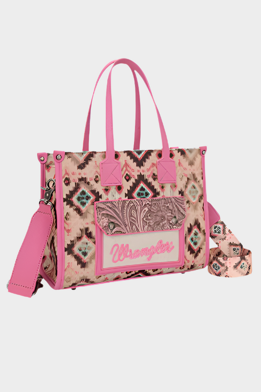 Wrangler Aztec Crossbody Tote Bag