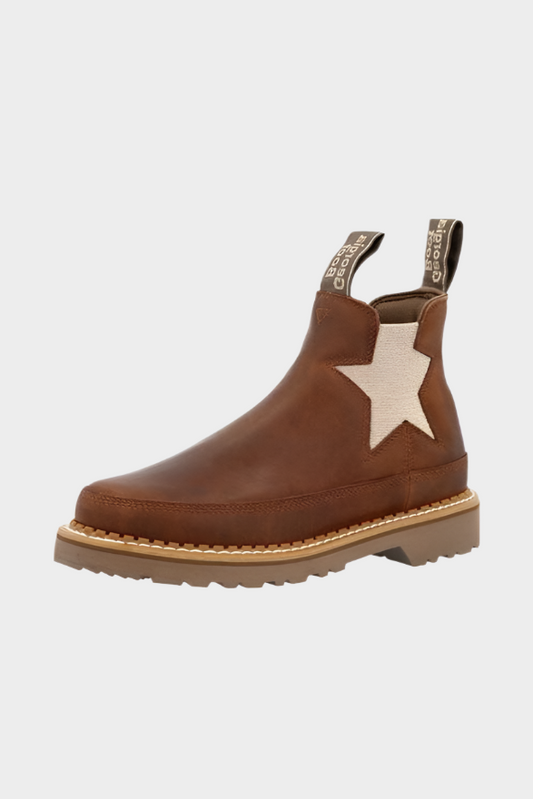GEORGIA BOOT WOMEN'S BROWN CHELSEA STAR ROMEO BOOT