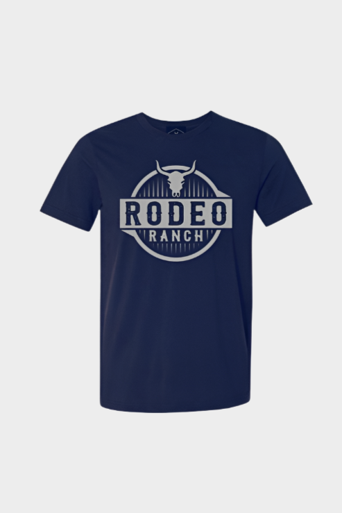 Rodeo Ranch Sharp Steer Short Sleeve Shirt - Navy