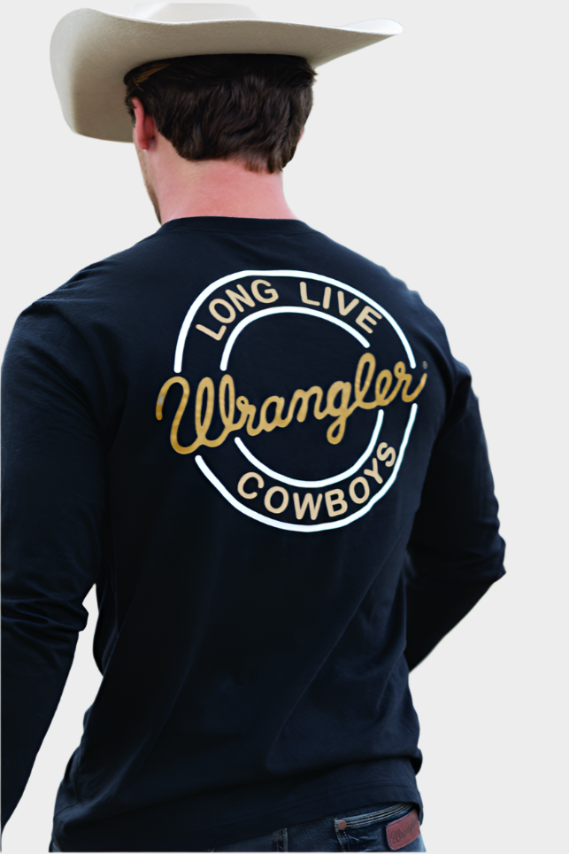 Wrangler Men's Long Live Cowboys Long Sleeve Tee