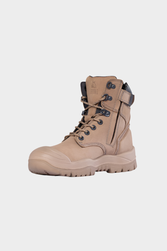 MONGREL HIGH LEG ZIPSIDER BOOT W/ SCUFF CAP STONE