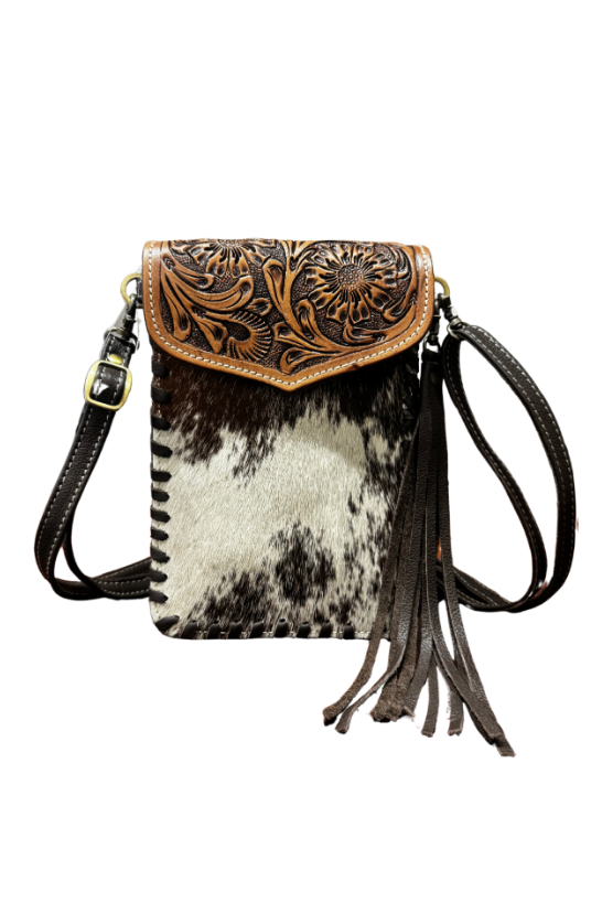 The Design Edge Tooling Leather Cowhide Phone Bag – AB10 – Tole