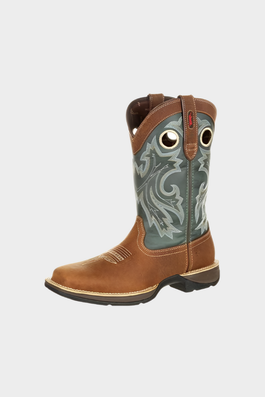REBEL™ BY DURANGO® PULL-ON WESTERN BOOT- Saddlehorn and Clover