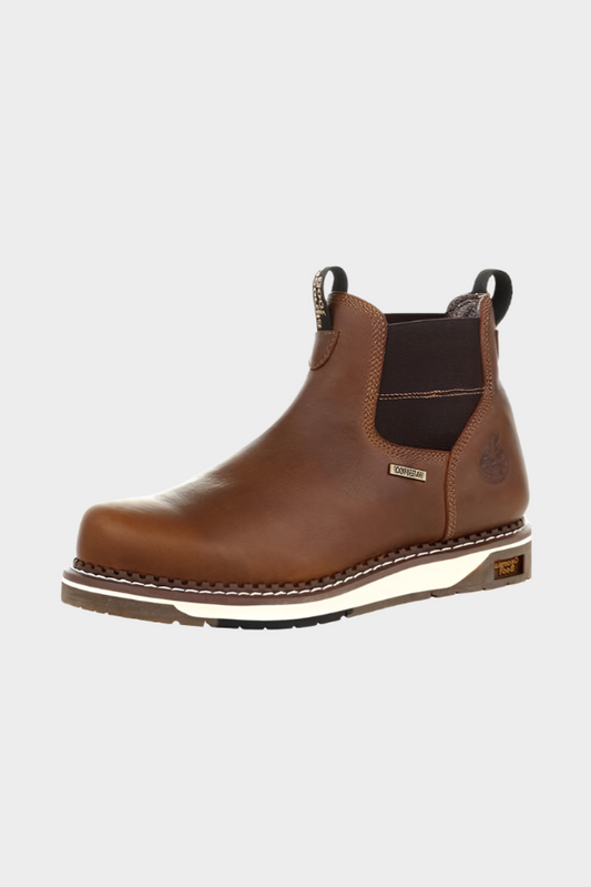GEORGIA BOOT MEN'S WEDGE WATERPROOF CHELSEA WORK BOOT