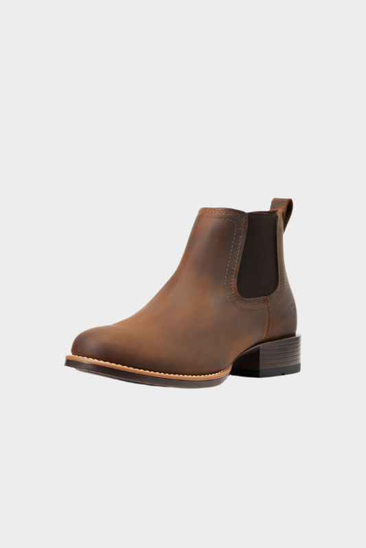 Ariat Men's Booker Ultra Round Toe (Distressed Brown)