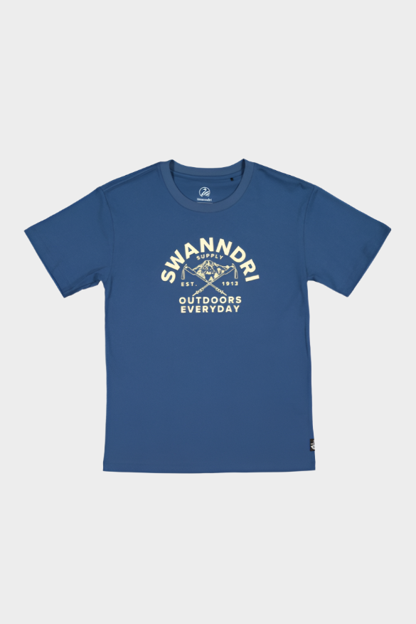 Kids Trails Printed T Shirt (Tidal Teal/Lemon)