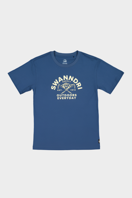 Kids Trails Printed T Shirt (Tidal Teal/Lemon)