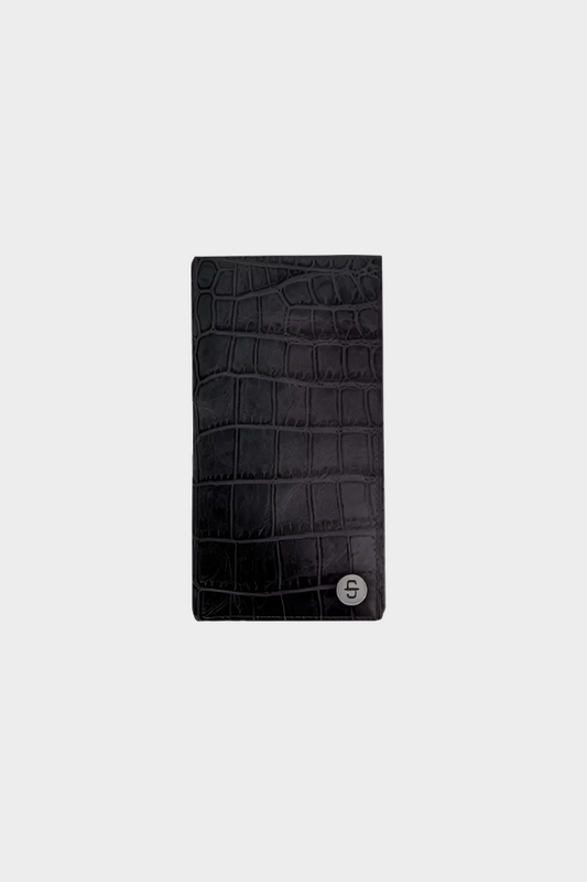 Stetson Black Crocodile Checkbook - Accessories Wallet