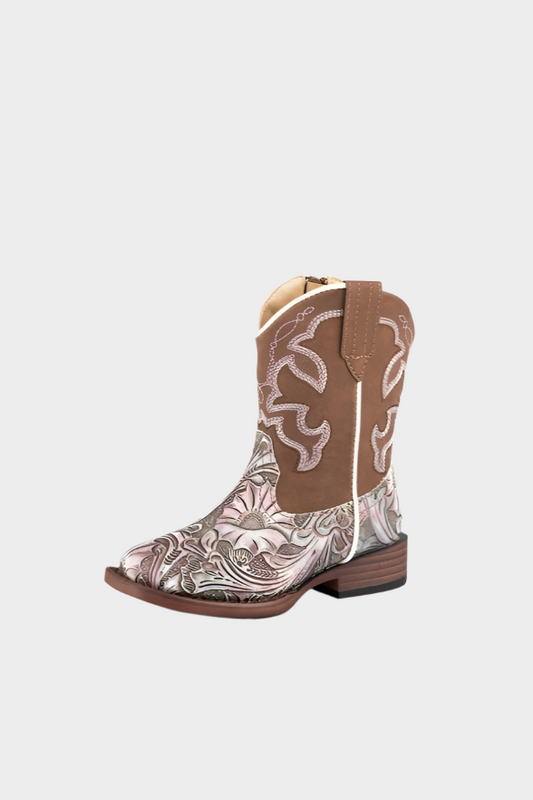 Roper Raya Boot - White / Floral Brown